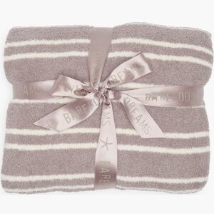 NWT Barefoot Dreams Horizontal Double Stripe CozyChic Soft Blanket